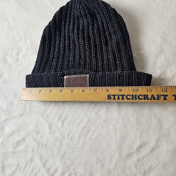 Love Your Melon Dark Gray Beanie USA Made winter fall knit cotton - Picture 6 of 7